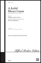 Joyful Mozart Canon SATB choral sheet music cover Thumbnail